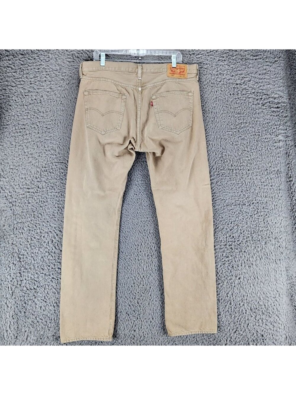 Levi's Jeans Mens 36x34 501 Tan Denim Button Fly Classic Straight Leg